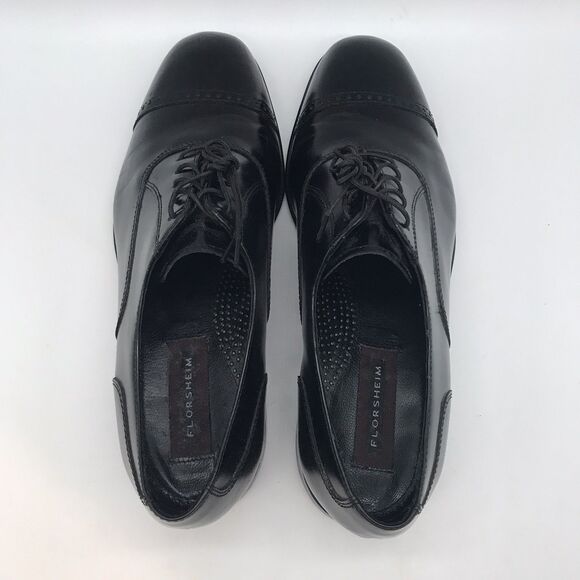 Florsheim Lexington 17067-01 Black Leather Oxford Men\'s 9.5D Cap Toe 5-Eye Shoes main image 10